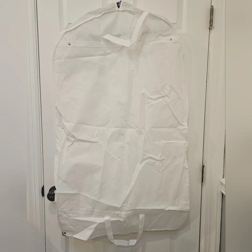 2 Ogier garment bags/suit carrier silver and white